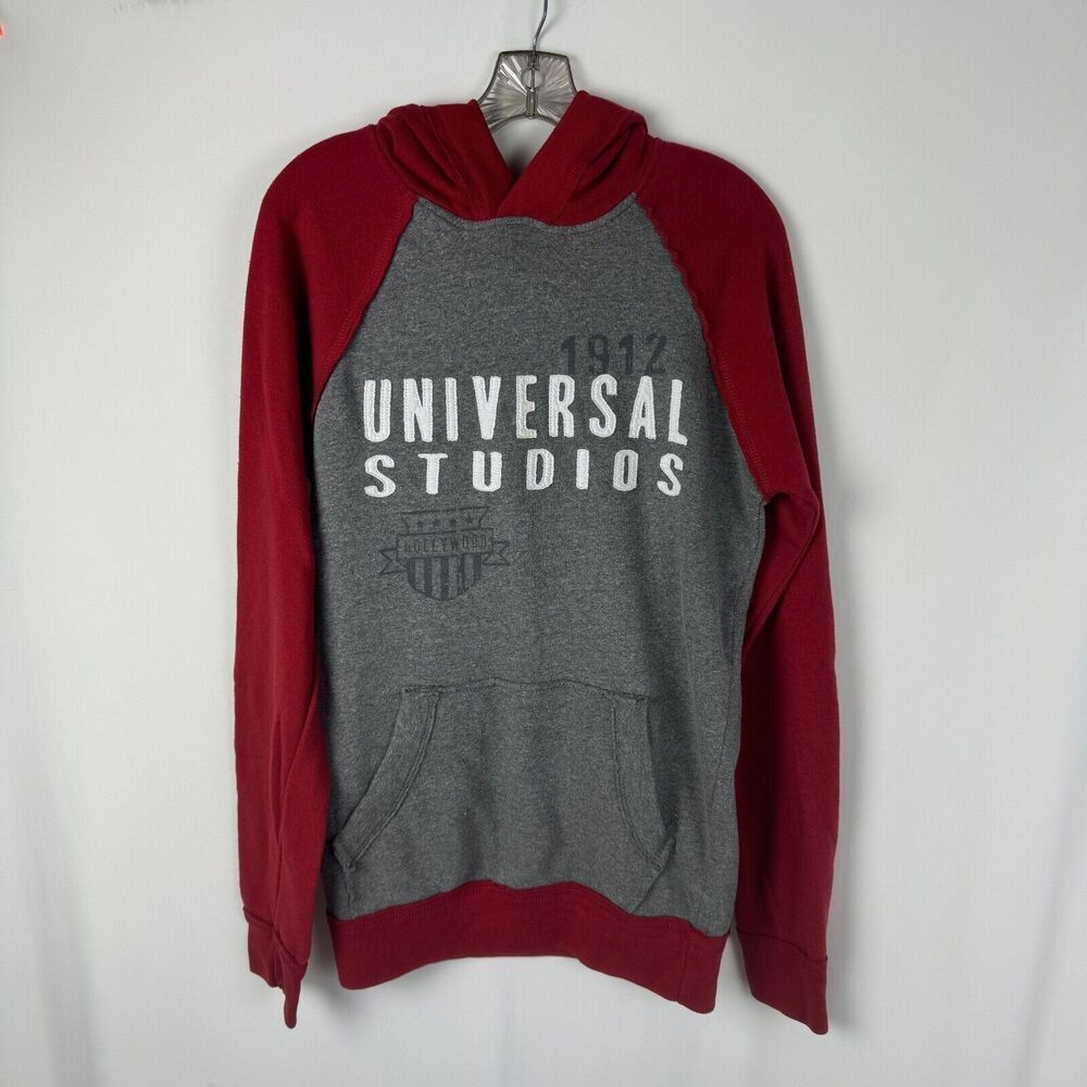 Universal Studios Hoodie Sweatshirt Size Medium Gray/Red Hollywood Men's